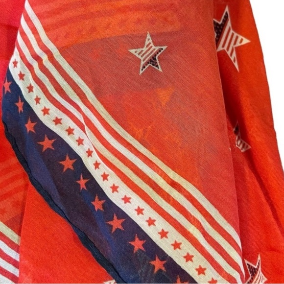 Collection‎ 18 flag stars & stripes scarf kimono super sheer long flowy 4th July - Picture 4 of 7